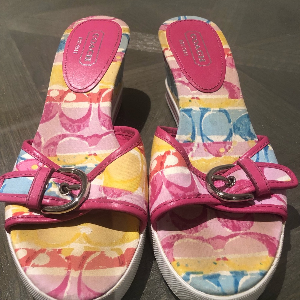 Good as new authentic COACH wedges